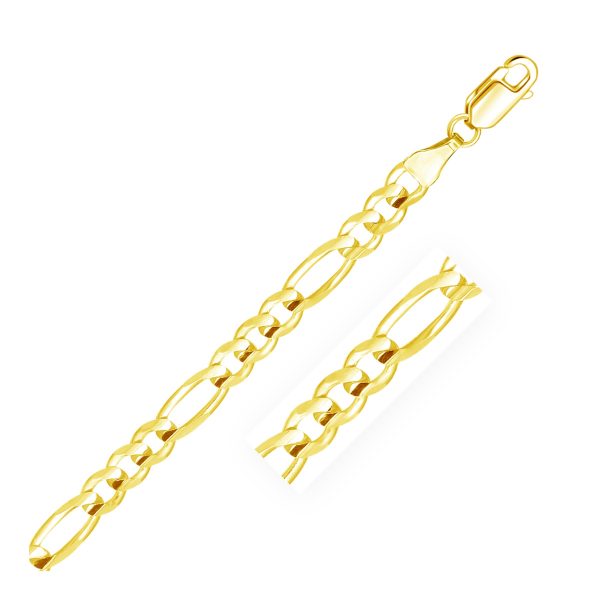 10k Figaro Bracelet 5.3mm / 8.5"Length